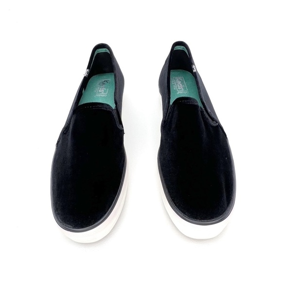 Keds Sneakers Blue Velvet Triple Decker Platform Slip-on Women’s Size 11 New - Picture 2 of 9
